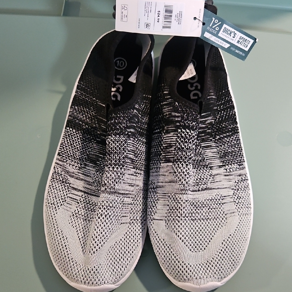 DSG Direct Women's Knit Water Shoes: BLACK/TEAL: NEW WITH TAGS: SIZE 10